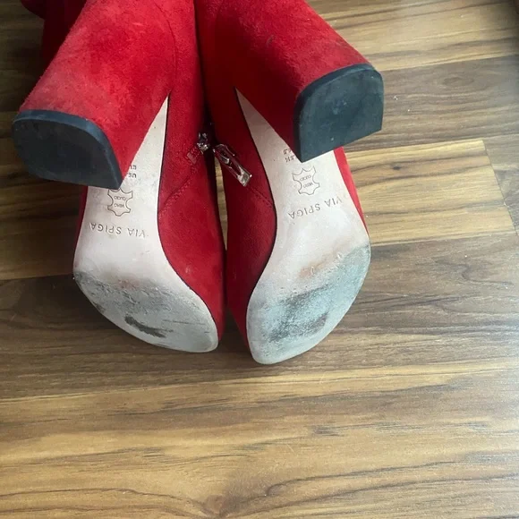 Via Spiga Red Heeled Boots - Picture 9 of 10